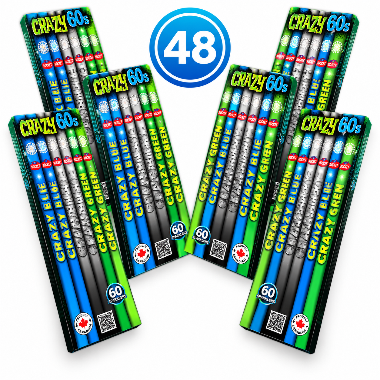 48-Piece Bulk Roman Candle Pack | Rocket Fireworks Canada