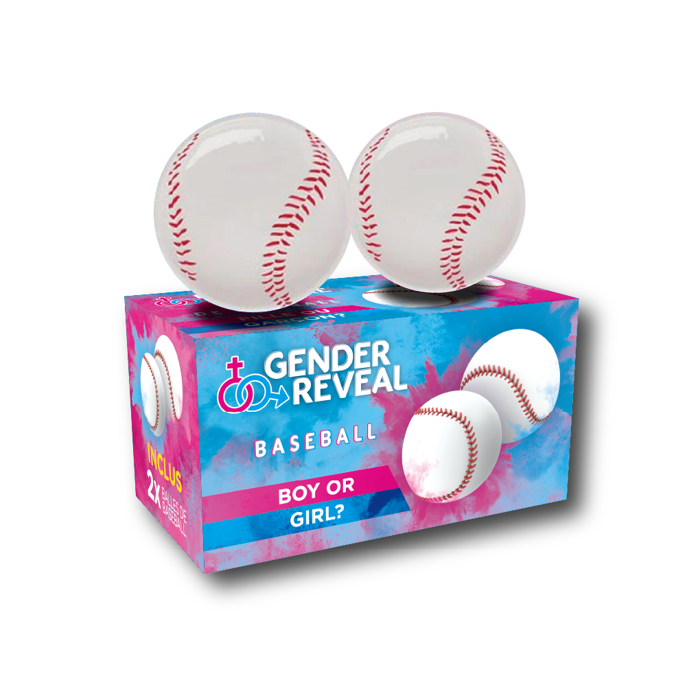 Gender Reveal Baseball 2pk