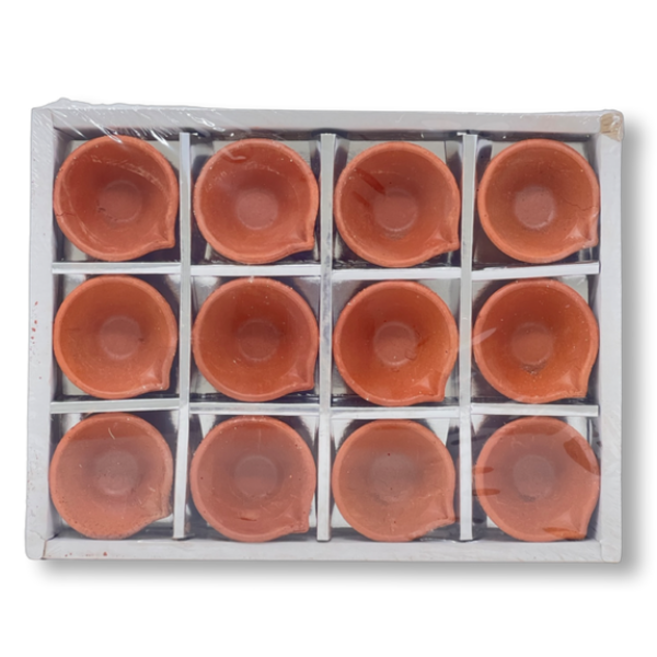 Plain Clay Diya (Large) 12-Pack
