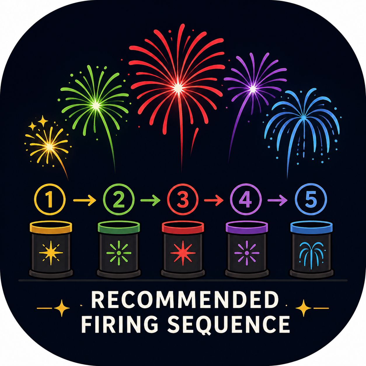 Recommended Firing Order for the best fireworks show