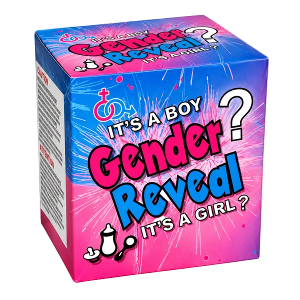 BEM Gender Reveal Cake: Pink | Girl Baby Reveal Fireworks