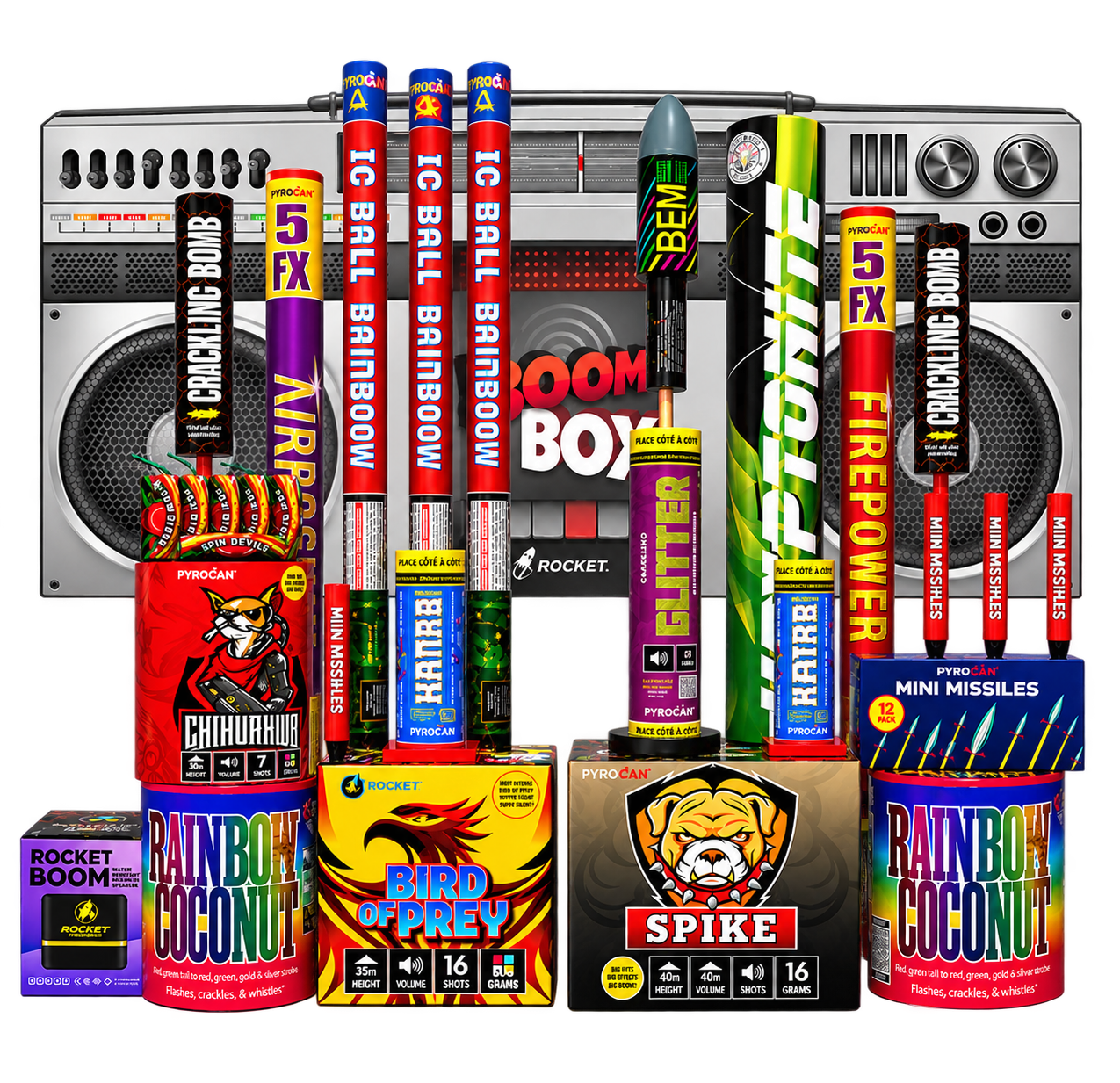 Boom Box | Rocket Fireworks package