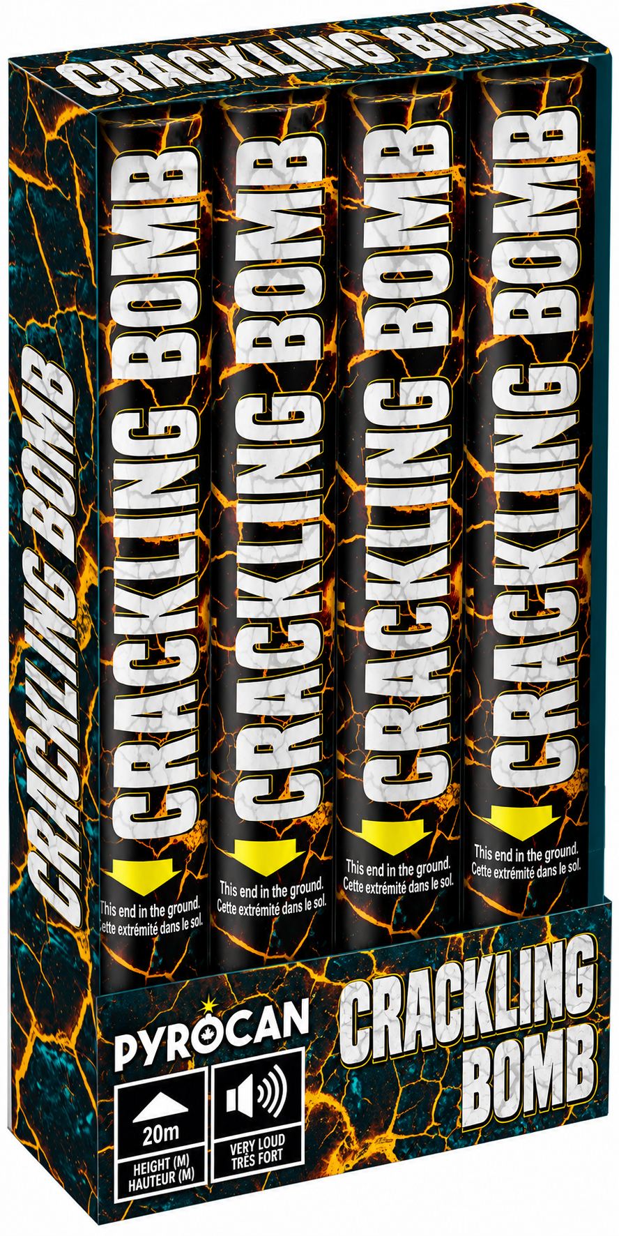Crackling Bomb 4-Pack | Fireworks Sound Shells