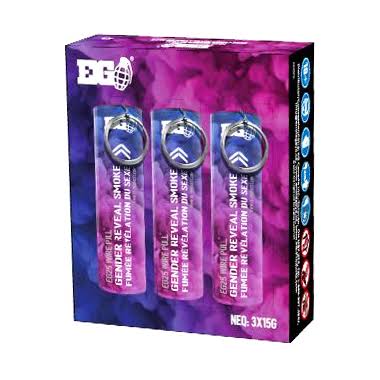 EG25 Gender Reveal 3-Pack | Pink or Blue Baby Reveal Smoke Effect