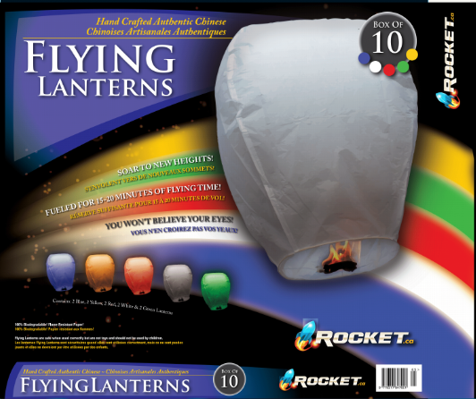 BUY FLYING LANTERNS 10 PACK AT ROCKET FIREWORKS CANADA