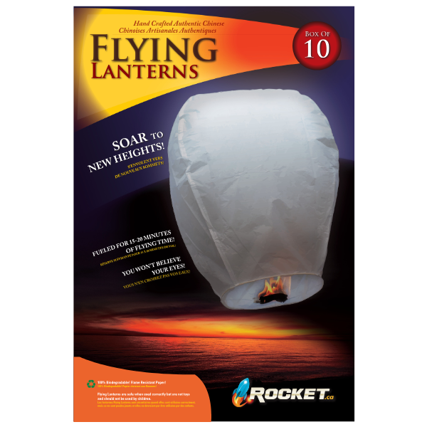 BUY FLYING LANTERNS 10 PACK AT ROCKET FIREWORKS CANADA