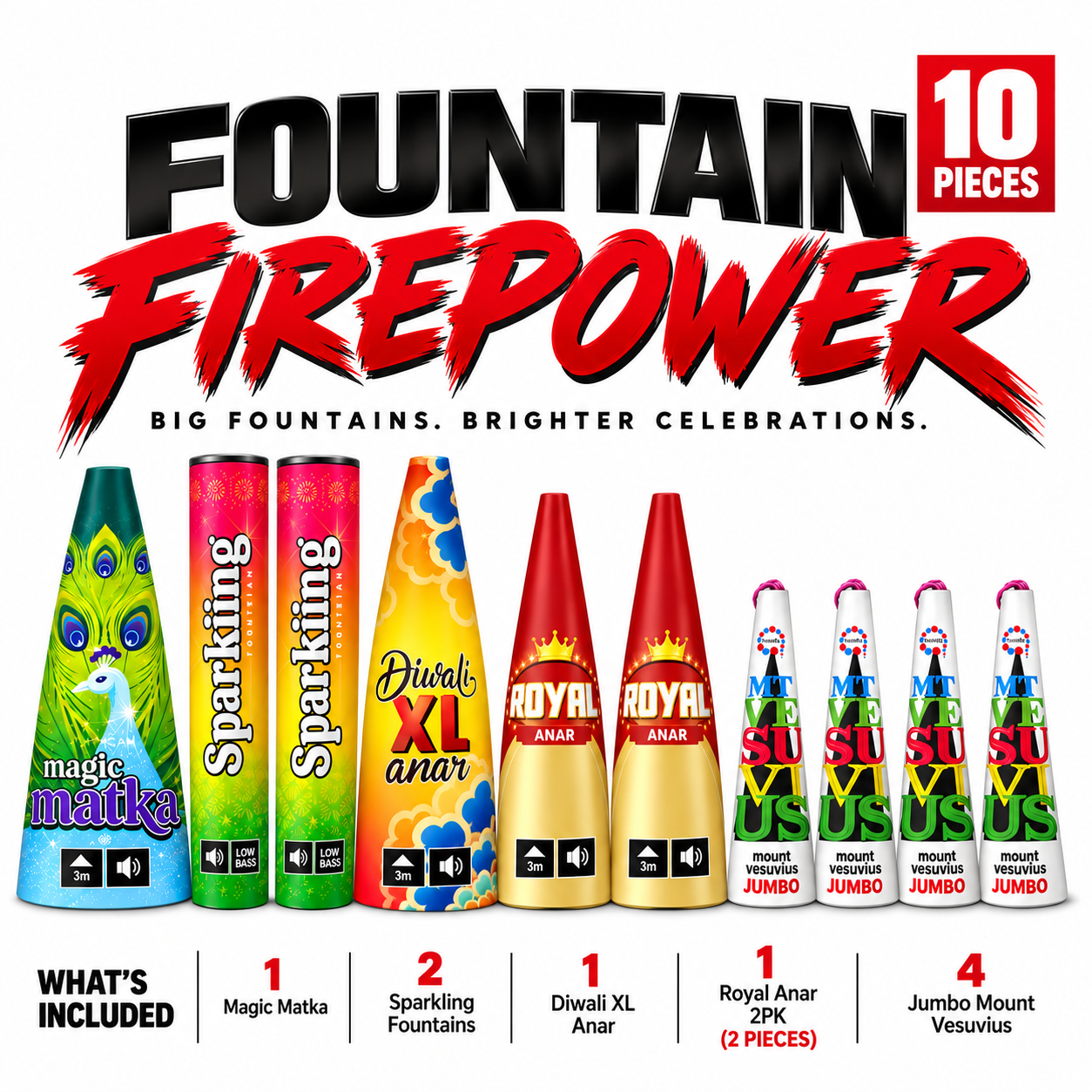 Fountain Firepower: Rocket Fireworks
