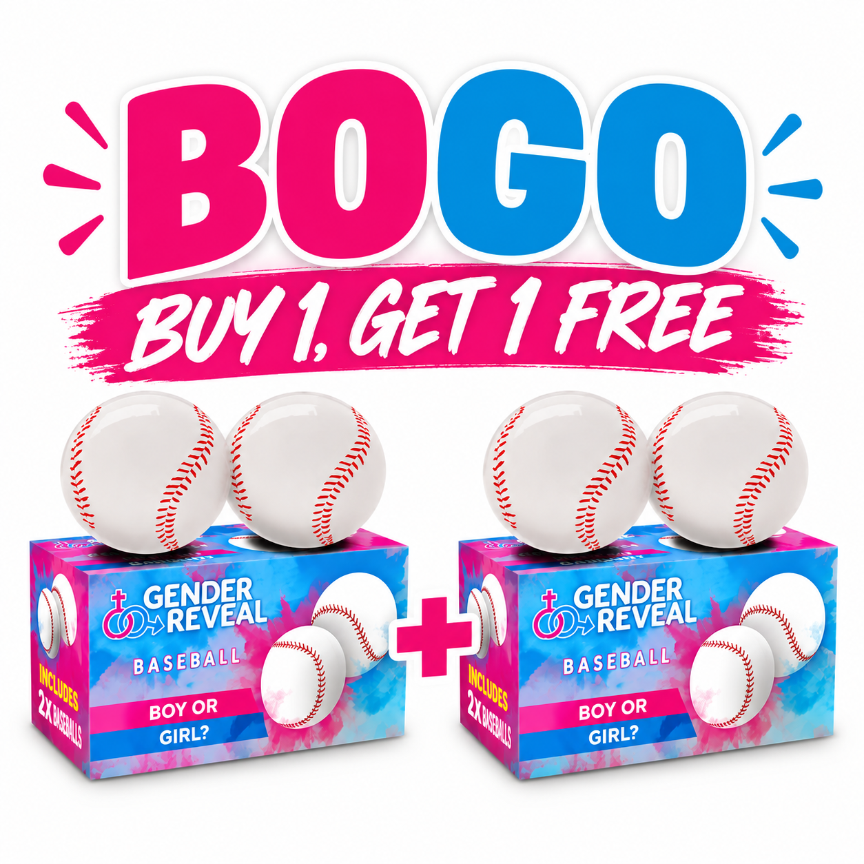 Gender Reveal | Baseballs 2pk