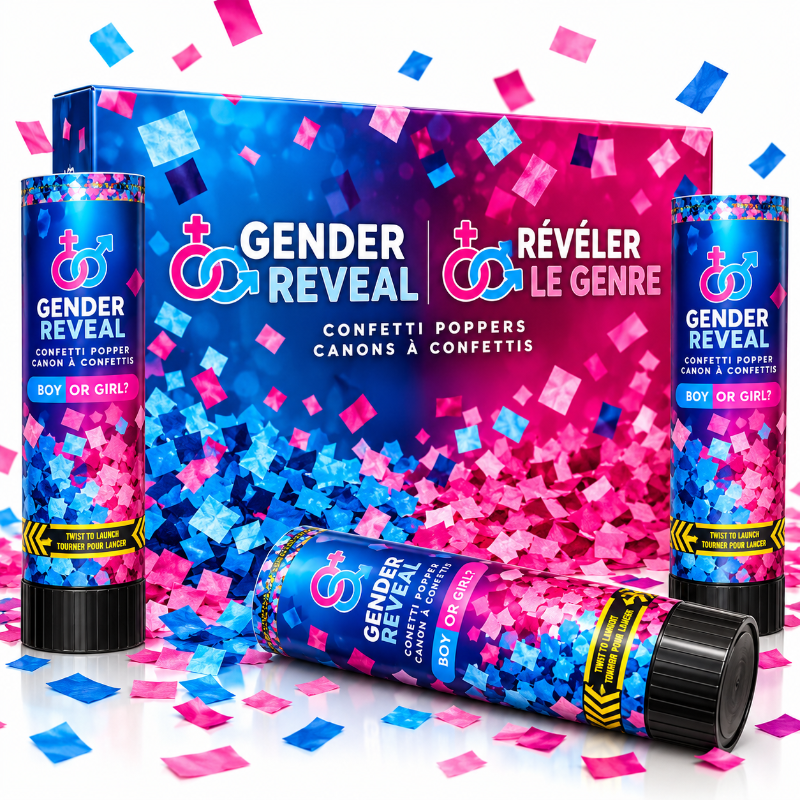 Gender Reveal Party Poppers