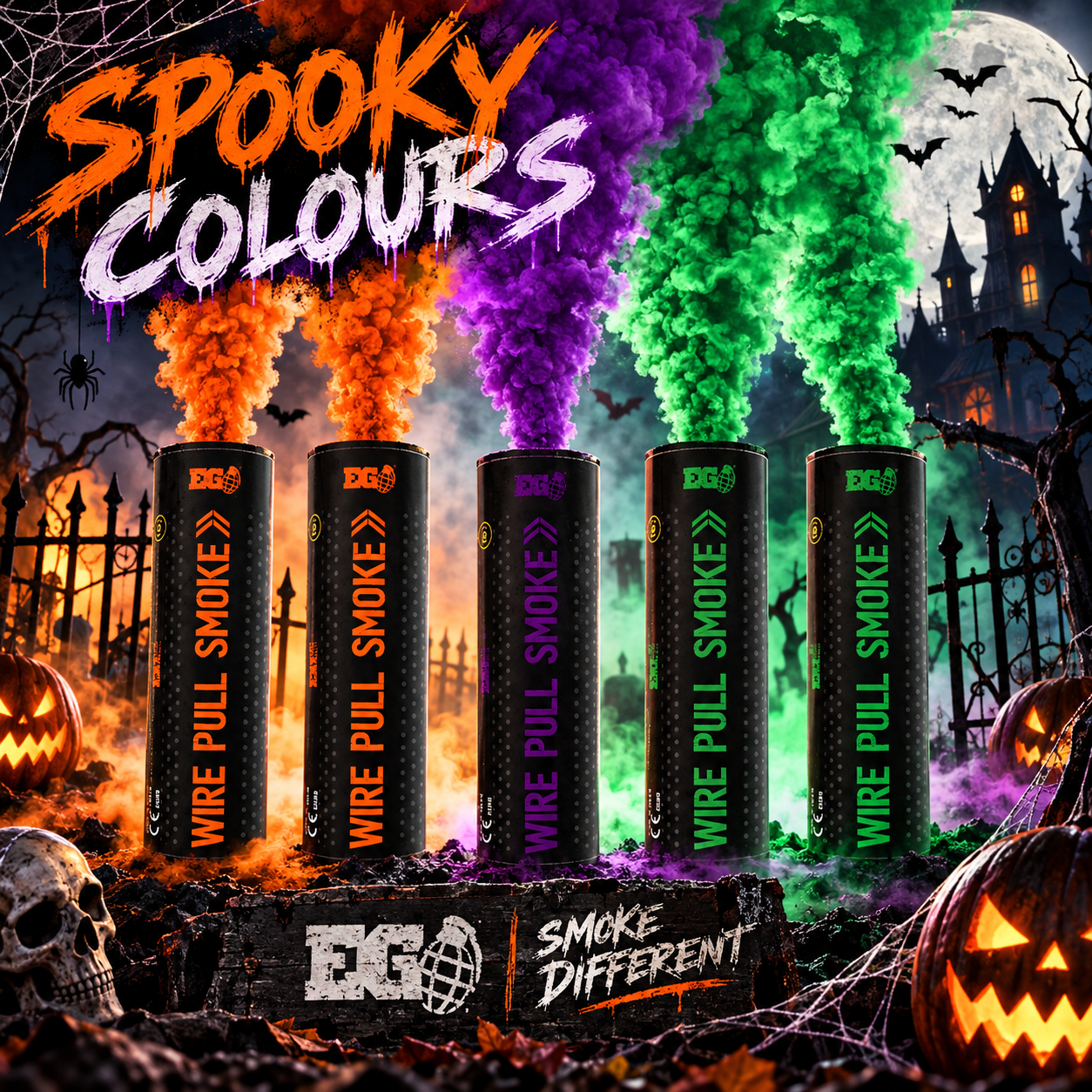 Buy colour smoke for Halloween: Rocket Fireworks Canada