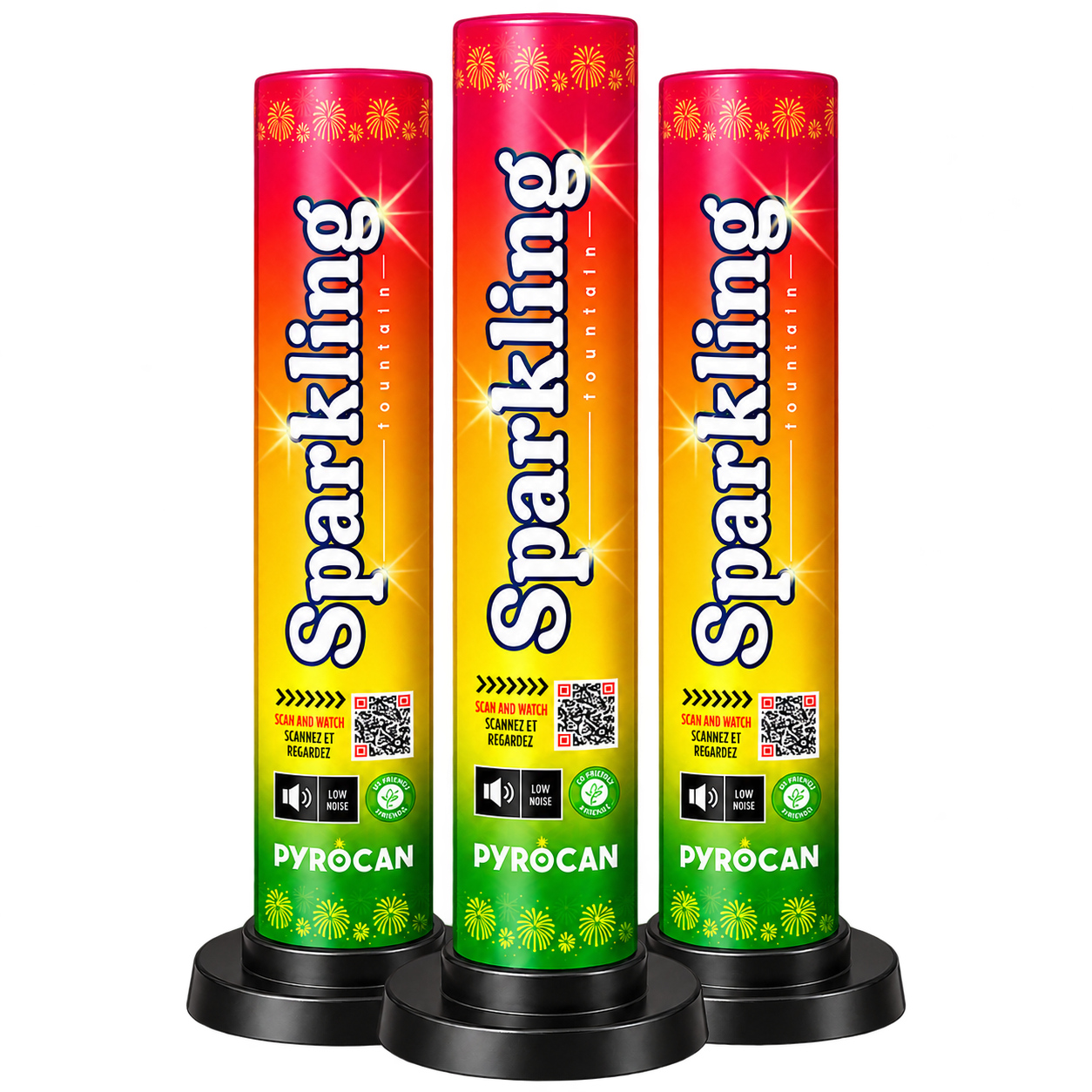 Sparkling Fountain 3pk| Rocket Fireworks Canada
