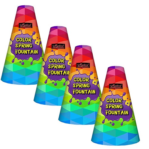 BUY COLOR SPRING FOUNTAIN 4 PACK AT ROCKET FIREWORKS CANADA