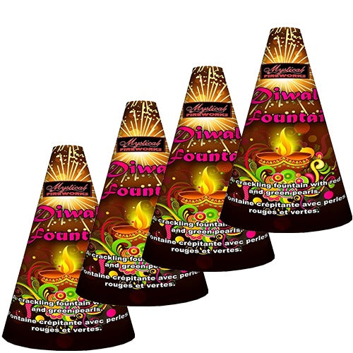 Happy Diwali Fountain: 4-pack