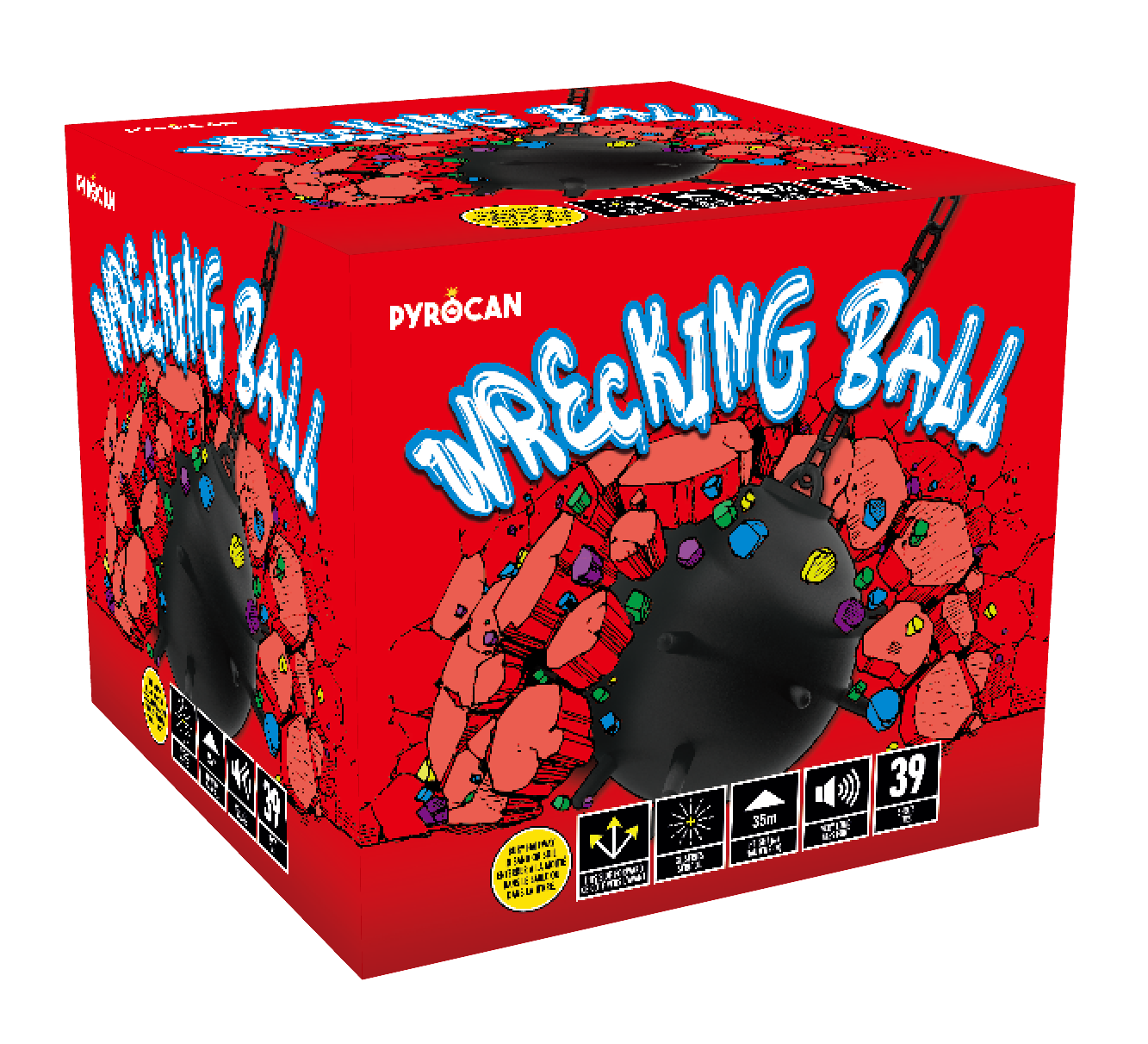 Wrecking Ball Top rated Fireworks Cake at Rocket.ca