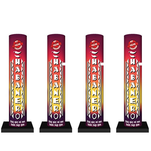 Habanero 4pk | Rocket Fireworks Mortars
