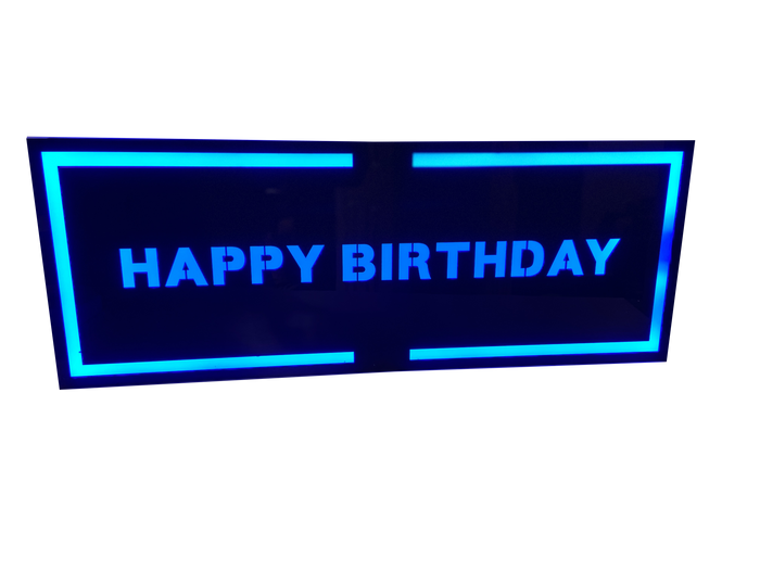 Black Happy Birthday Sign