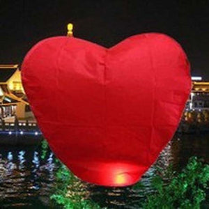 Buy Heart Shaped Flying Lanterns at Rocket Fireworks Canada