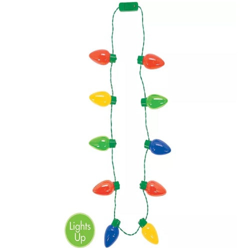 Led Christmas Bulb Necklace